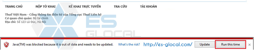 Java(TM) was blocked because it is out