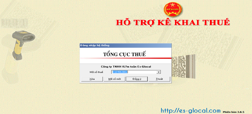 HTKK phiên bản 3.8.5 nâng cấp mới nhất