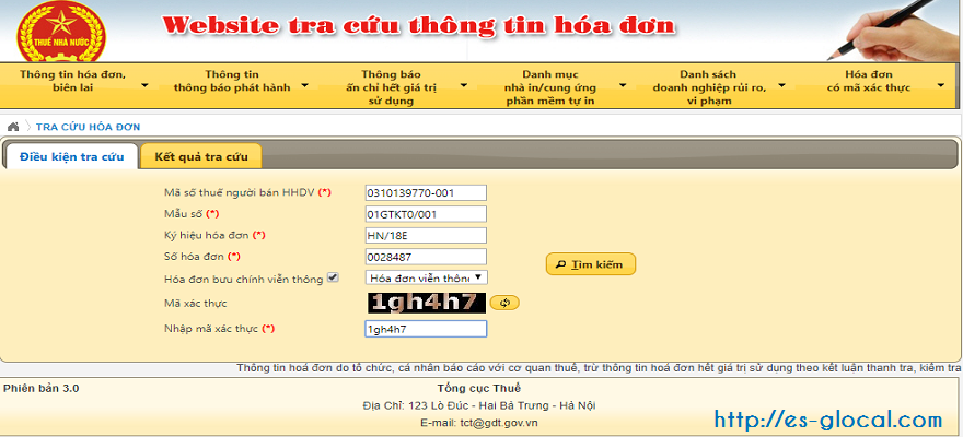 Tra cứu hóa đơn 2