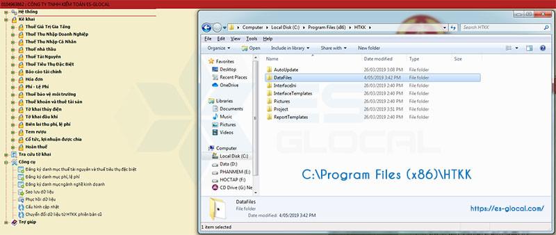 DataFiles khi chuyển đổi dữ liệu HTKK phiên bản cũ lên HTKK phiên bản mới
