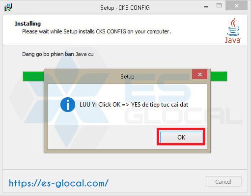 tiếp tục cài đặt phần mềm sửa lỗi kê khai thuế qua mạng