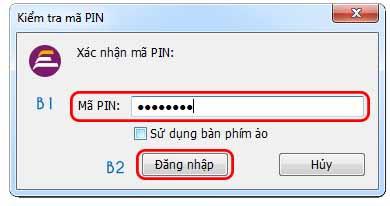 Gõ mật khẩu và chọn đăng nhập