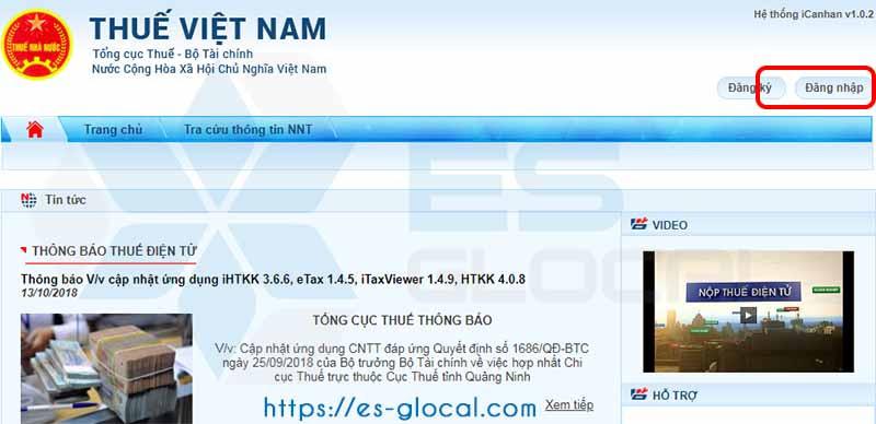 Đăng nhập thuế điện tử Đăng nhập thuế điện tử