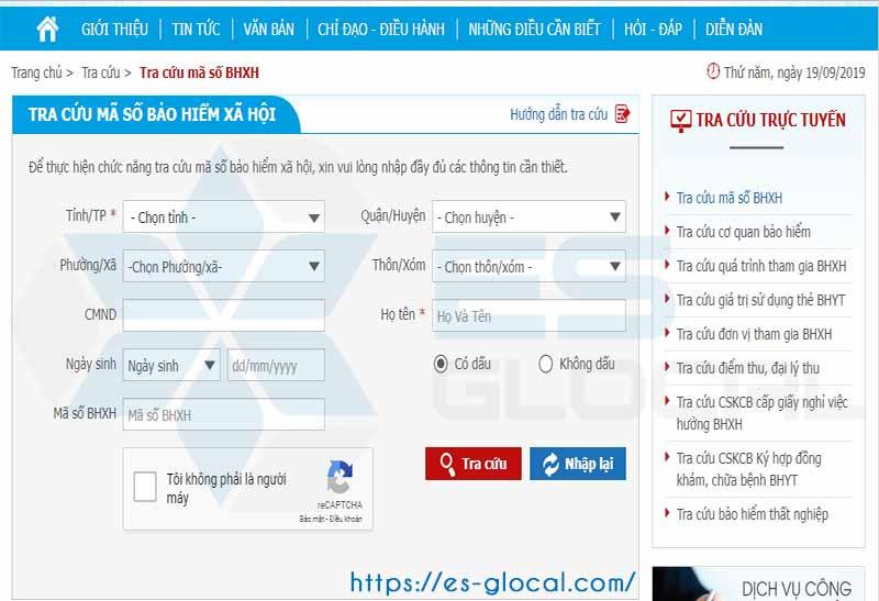 Đăng nhập tra cứu mã số BHXH Đăng nhập tra cứu mã số BHXH