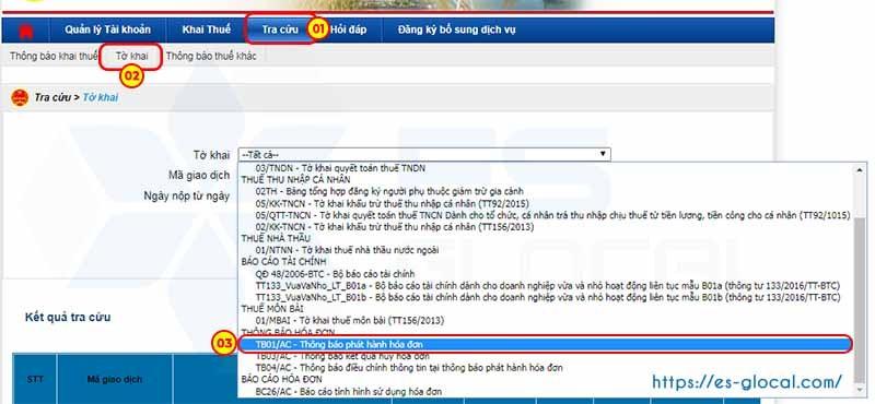 Tra cứu thông báo phát hành hóa đơn Tra cứu thông báo phát hành hóa đơn