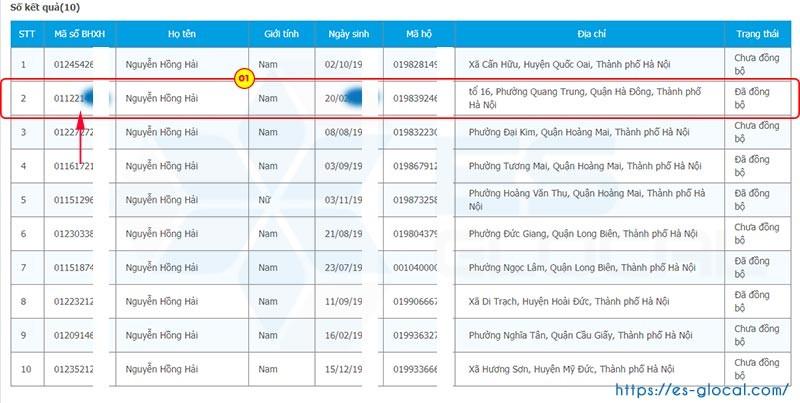 Kết quả tra cứu số sổ BHXH qua mạng Kết quả tra cứu số sổ BHXH qua mạng