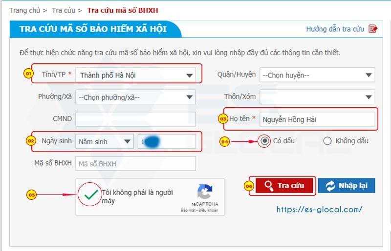 Tra cứu mã số BHXH bằng năm sinh Tra cứu mã số BHXH bằng năm sinh