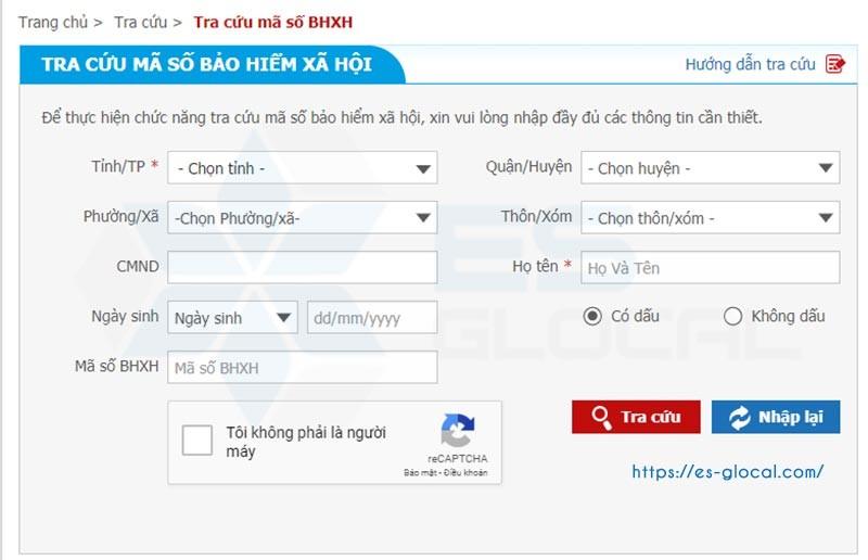 Công tra cứu số sổ bảo hiểm xã hội online Công tra cứu số sổ bảo hiểm xã hội online