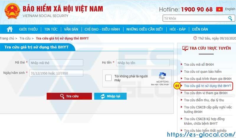 chọn tra cứu giá trị sử dụng thẻ BHYT chon-tra-cuu-the-bhxh