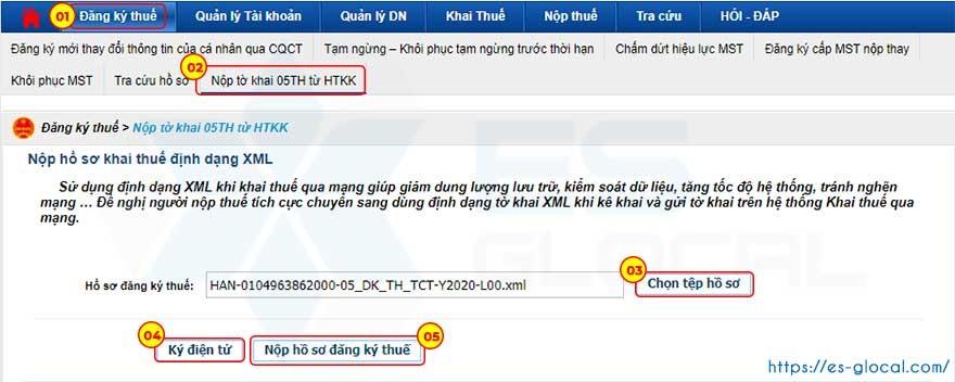 Nộp hồ sơ đăng ký thuế nop-to-khai