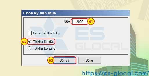 Chọn kỳ kê khai thuế môn bài Chọn kỳ kê khai thuế môn bài