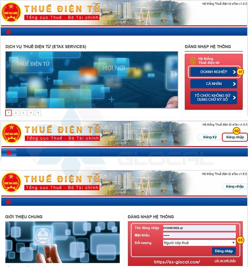 Đăng nhập thuế điện tử của Tổng cục thuế Đăng nhập thuế điện tử của Tổng cục thuế