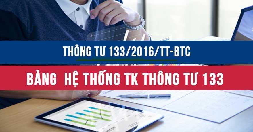 Hệ thống bảng tài khoản TT133 Hệ thống bảng tài khoản TT133