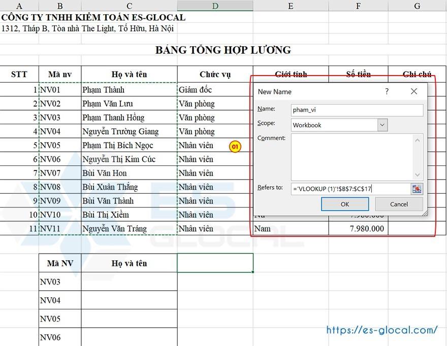 đặt tên cho hàm vlookup đặt tên cho hàm vlookup