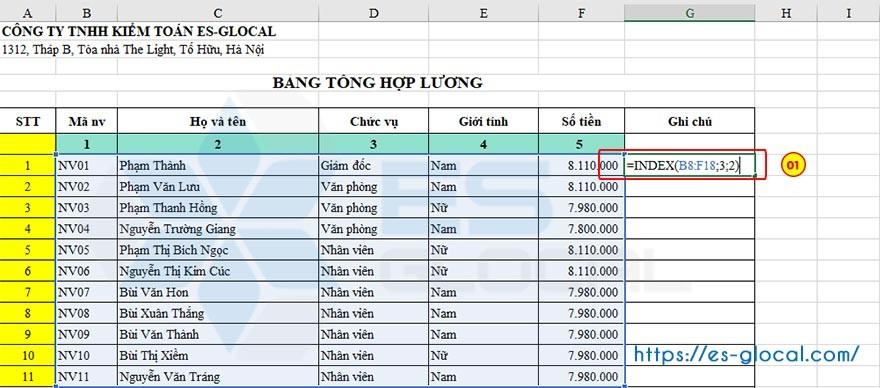 hàm INDEX nâng cao hàm INDEX nâng cao