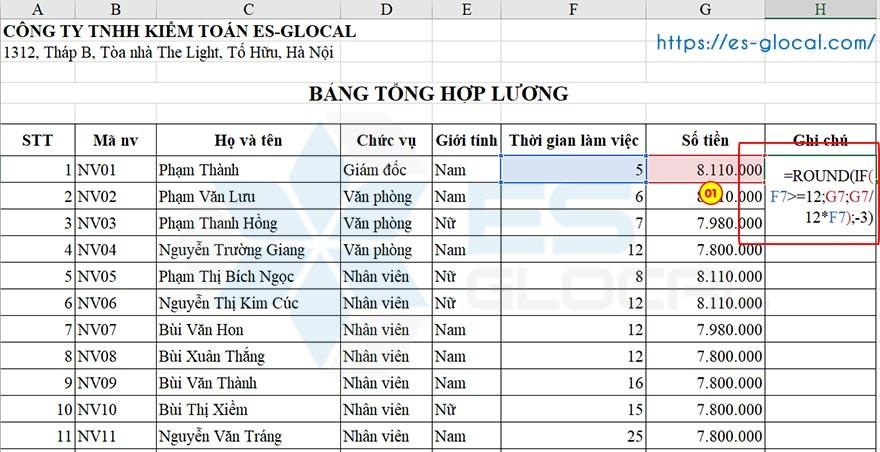 hàm round kết hợp if hàm round kết hợp if