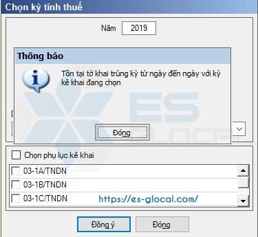 lỗi tồn tại tờ khai trùng kỳ từ ngày đến ngày lỗi tồn tại tờ khai trùng kỳ từ ngày đến ngày