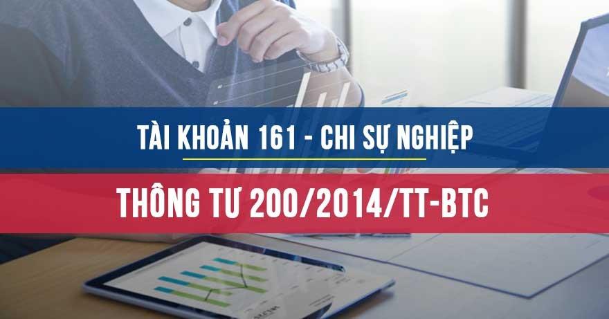 Tài khoản 161 - Chi sự nghiệp Tài khoản 161 - Chi sự nghiệp