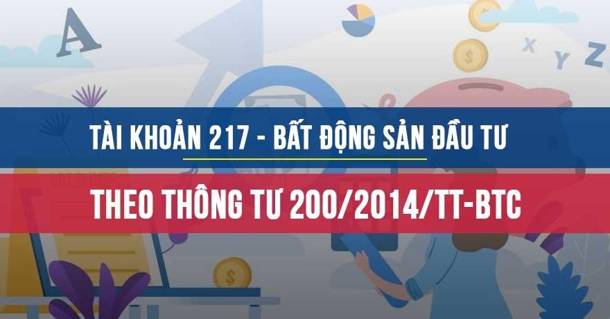 Tài khoản 217 - Bất động sản đầu tư Tài khoản 217 - Bất động sản đầu tư
