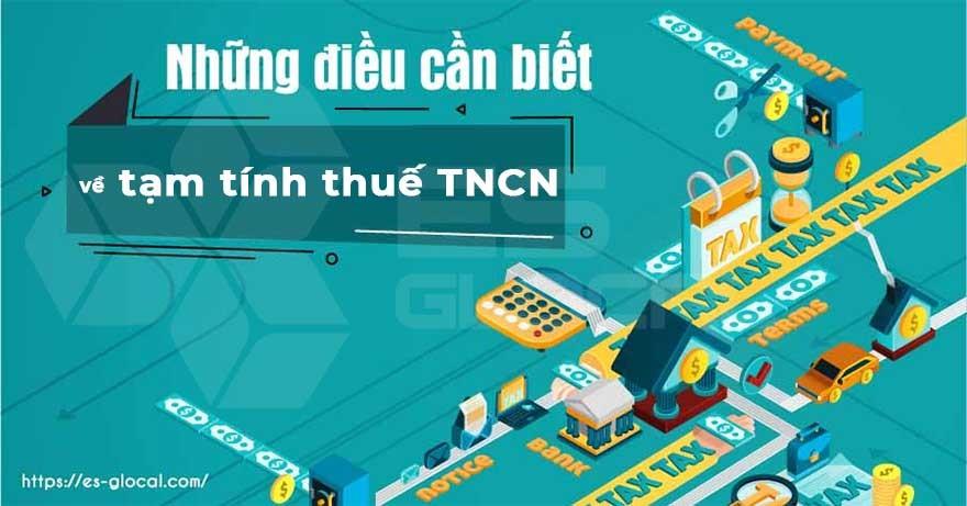 tạm tính thuế TNCN tạm tính thuế TNCN