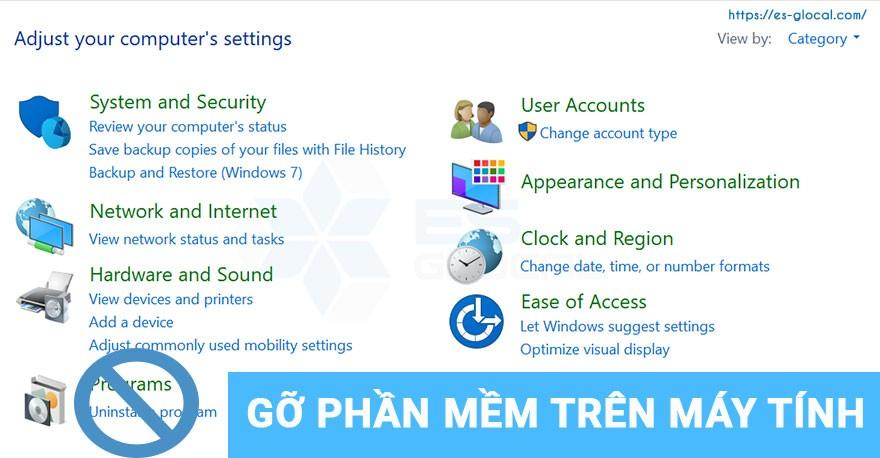 Gỡ cài đặt phần mềm trên máy tính Gỡ cài đặt phần mềm trên máy tính