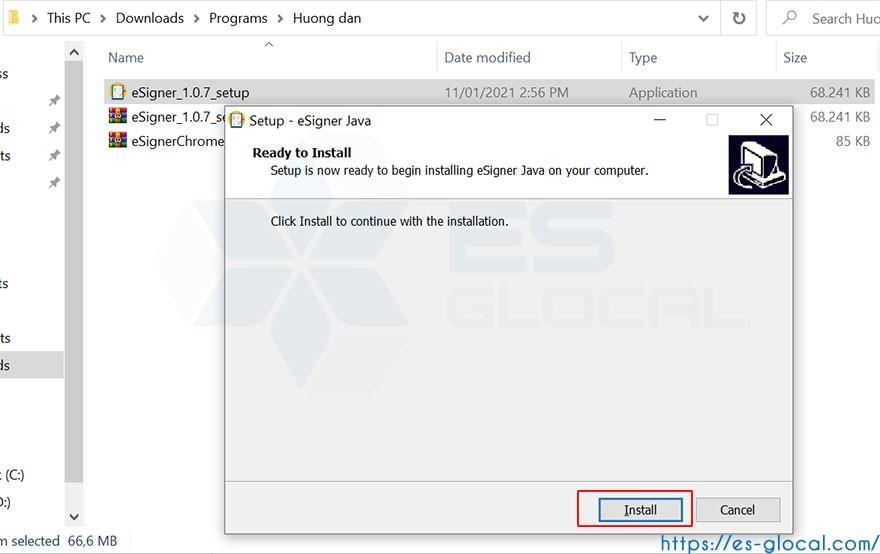 Hướng dẫn cài đặt eSigner java 1.0.7 Hướng dẫn cài đặt eSigner java 1.0.7