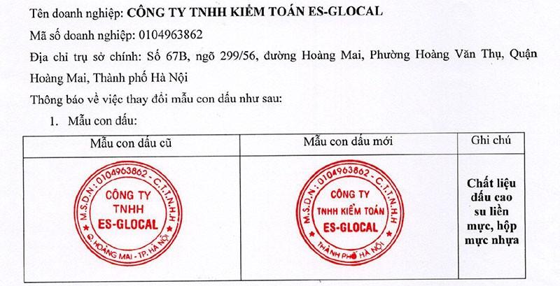 mẫu dấu công ty Kiểm toán ES mẫu dấu công ty Kiểm toán ES