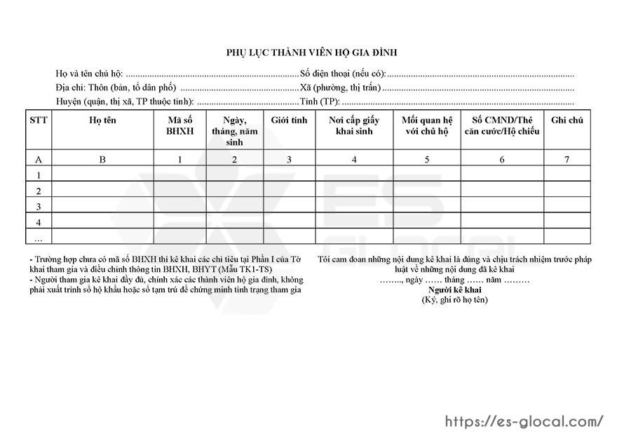 Mẫu TK1-TS theo quyết định 888/QĐ-BHXH Mẫu TK1-TS theo quyết định 888/QĐ-BHXH