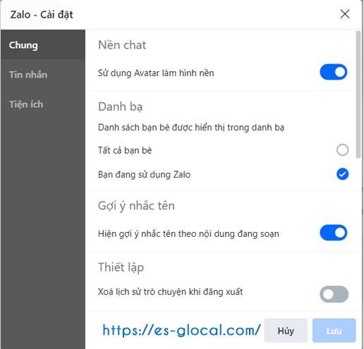 cài đặt một vài tính zalo, avata, chụp màn hình, ... cài đặt một vài tính zalo, avata, chụp màn hình, ...