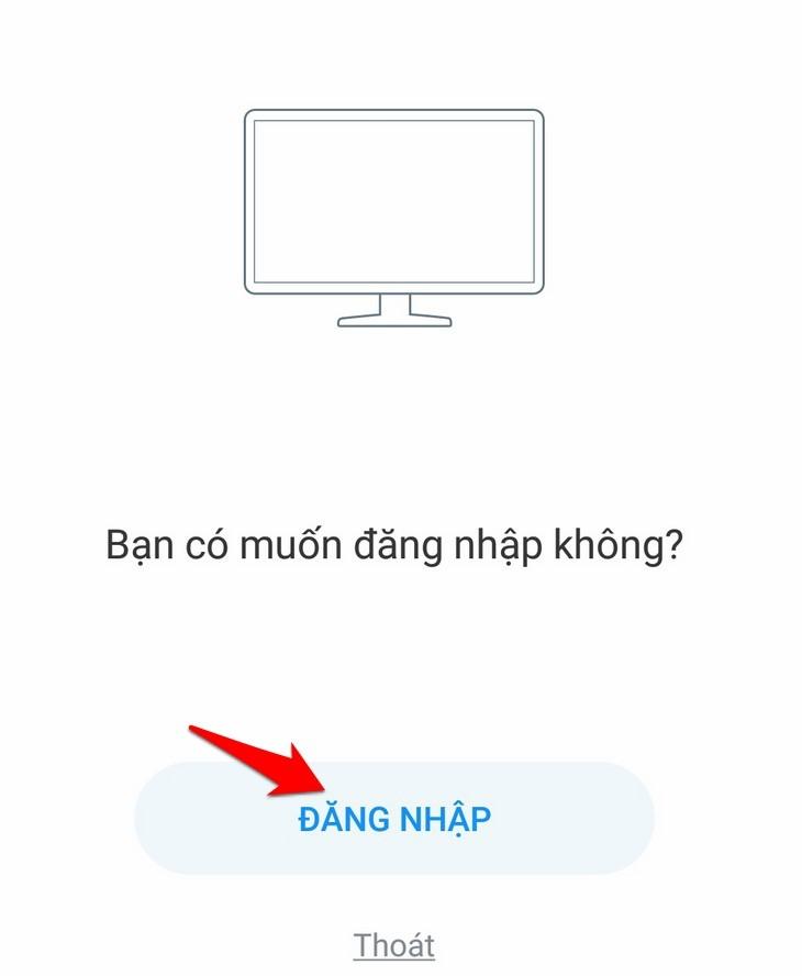 Chọn đăng nhập ở thiết bị để đăng nhập tài khoản zalo trên pc Chọn đăng nhập ở thiết bị để đăng nhập tài khoản zalo trên pc