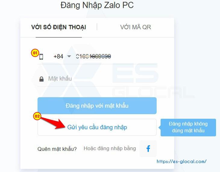 Chọn mục gửi yêu cầu đăng nhập để đăng nhập tài khoản zalo pc Chọn mục gửi yêu cầu đăng nhập để đăng nhập tài khoản zalo pc