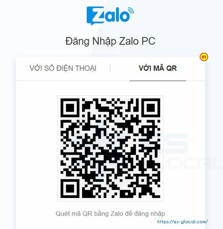 Chọn mục QR code để đăng nhập Chọn mục QR code để đăng nhập ở trang chủ zalo