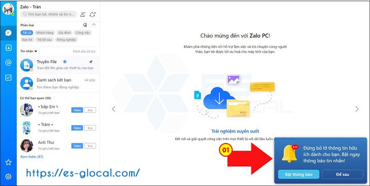 Đăng nhập thành công tài khoản zalo trên web và kích hoạt thông báo tin nhắn mới Đăng nhập thành công tài khoản zalo trên web và kích hoạt thông báo tin nhắn mới