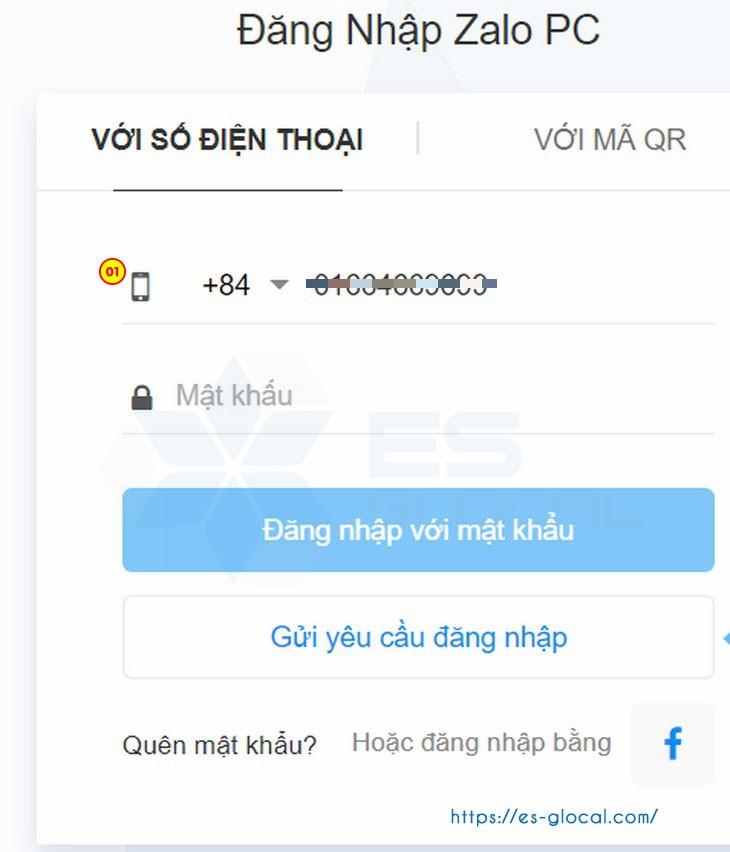 Gõ số điện thoại cần đăng nhập tài khoản zalo Gõ số điện thoại cần đăng nhập tài khoản zalo