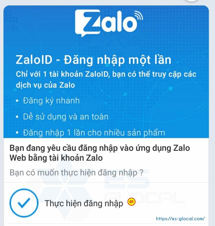 Chọn thực hiện đăng nhập tài khoản zalo pc Chọn thực hiện đăng nhập tài khoản zalo pc