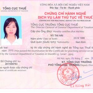 Thông báo về việc cấp CCHN cho các thí sinh đạt kết quả kỳ thi cấp CCHN dịch vụ làm thủ tục về thuế năm 2018