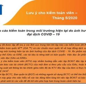 Lập báo cáo kiểm toán trong môi trường hiện tại do ảnh hưởng bởi đại dịch COVID – 19