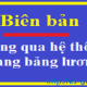 Biên bản thông qua hệ thống thang bảng lương 2020