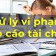 Xử lý vi phạm BCTC