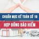 Chuẩn mực kế toán số 19 về Hợp đồng bảo hiểm