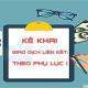 Cách kê khai Phụ lục I Nghị định 132 năm 2020 về GDLK