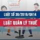 Luật số 38/2019/QH14 về Quản lý thuế