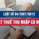Luật thuế thu nhập cá nhân 2007