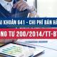 Tài khoản 641 theo thông tư 200 - chi phí bán hàng