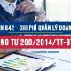 Tài khoản 642 theo Thông tư 200 chi phí quản lý doanh nghiệp