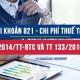 Tài khoản 821 theo Thông tư 200 và Thông tư 133 - Chi phí thuế TNDN