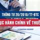Thông tư 20/2010/TT-BTC hướng dẫn thủ tục hành chính về thuế thu nhập cá nhân