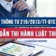 Thông tư 219/2013/TT-BTC ngày 31 tháng 12 năm 2013