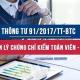 Thông tư 91/2017/TT-BTC thi, cấp chứng chỉ Kiểm toán viên, Kế toán viên