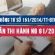 Thông tư 151/2014/TT-BTC hướng dẫn thi hành Nghị định 91/2014/NĐ-CP